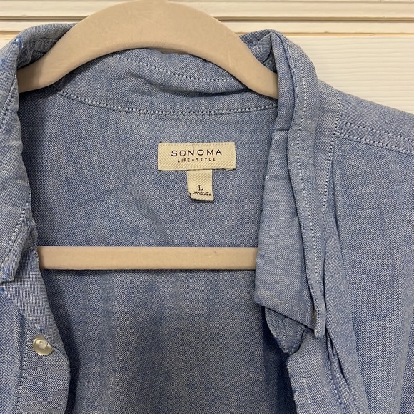 blue button down - Picture 2 of 2